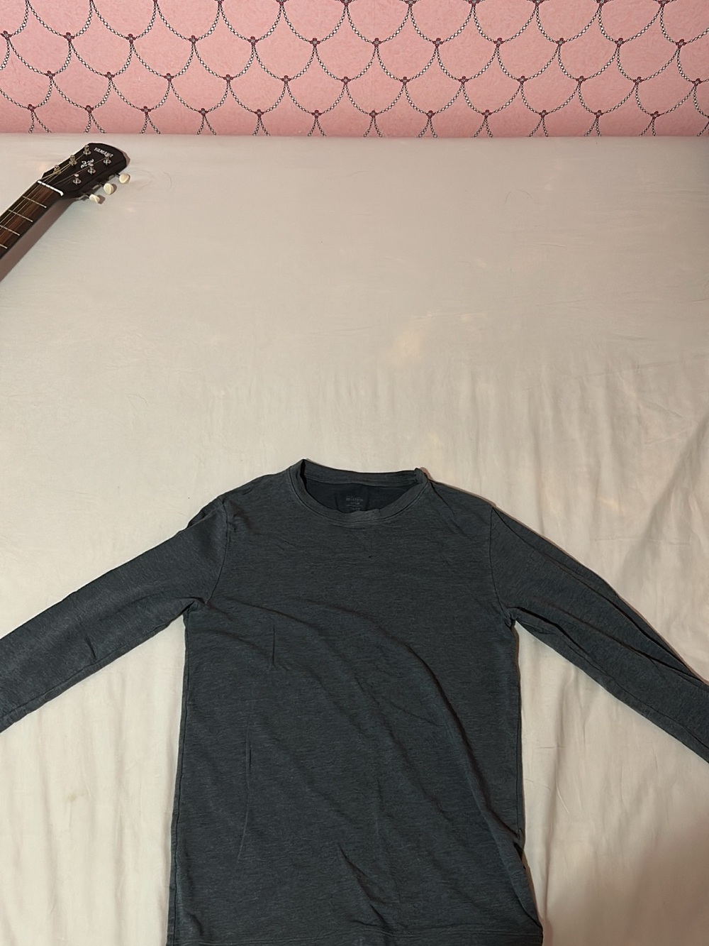 Uniqlo Kids Long-Sleeve Tee — Charcoal